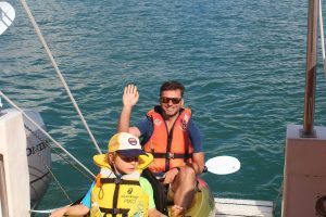 guided kayak tour with Marina boat transfer