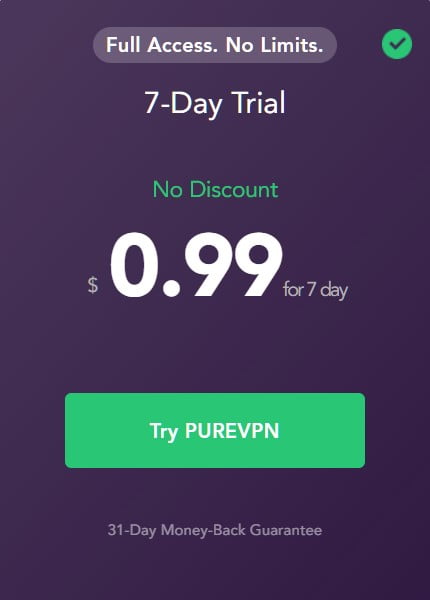 PureVPN 7-day trial for a Portuguese VPN